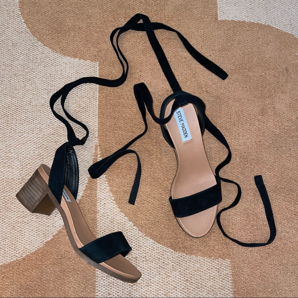STEVE MADDEN ADRIANNE BLACK SUEDE